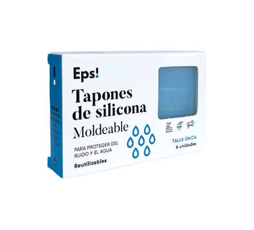 EPS! TAPÓN SILICONA moldeable, 6 UNIDADES