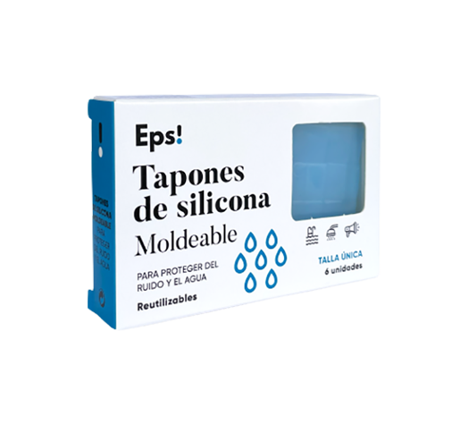 EPS! TAPÓN SILICONA moldeable, 6 UNIDADES