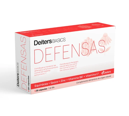 Envase de DEITERS BASICS DEFENSAS con 30 cápsulas