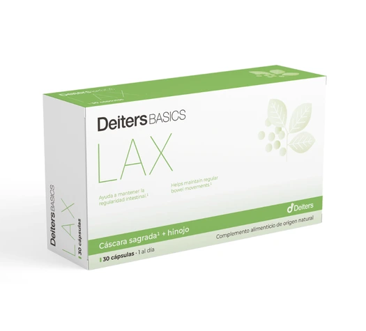 Envase de DEITERS BASICS LAX con 30 cápsulas