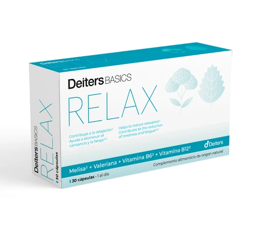 Envase de DEITERS BASICS RELAX con 30 cápsulas