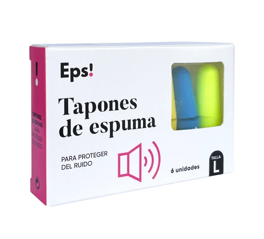 Envase de EPS! TAPÓN ESPUMA talla L con 6 unidades