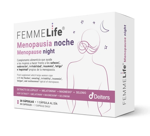Envase de FEMMELIFE MENOPAUSIA NOCHE