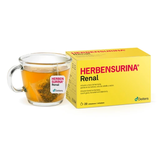 Envase de HERBENSURINA INFUSIÓN con 20 sobres