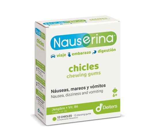 Envase de NAUSERINA con 12 chicles