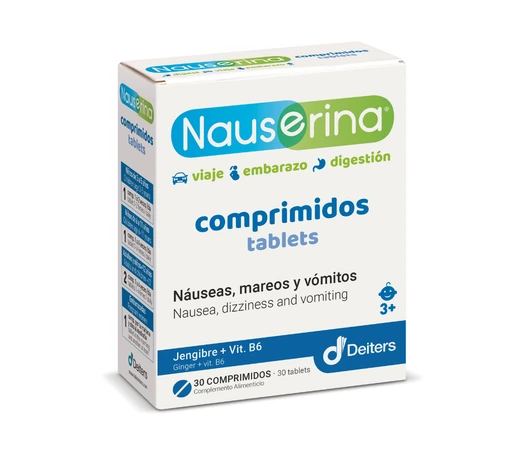 Envase de NAUSERINA con 30 comprimidos