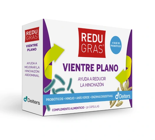 Envase de REDUGRAS VIENTRE PLANO con 30 cápsulas