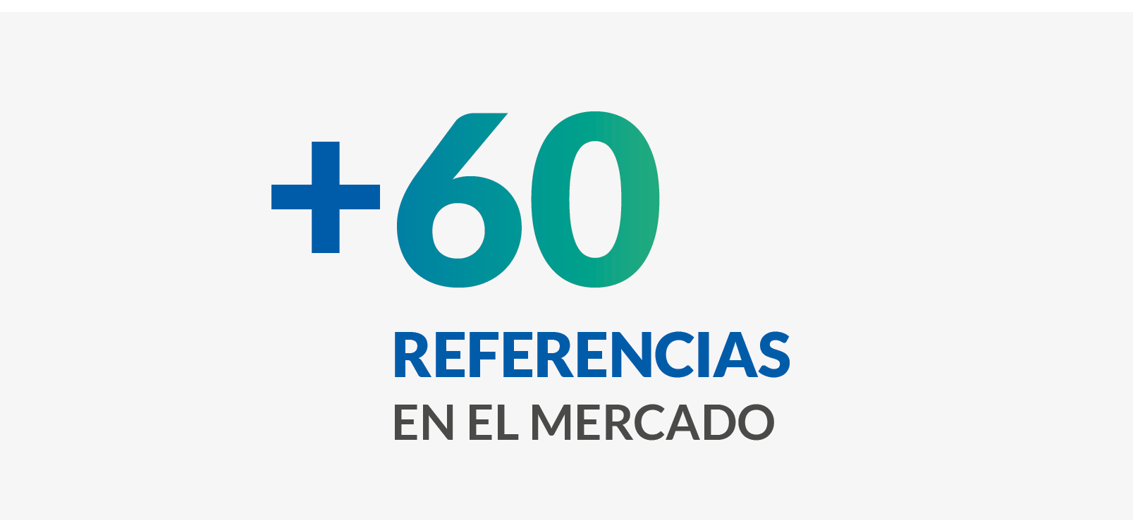 +60 referencias en el mercado