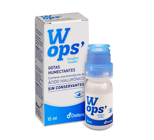Frasco de WOPS' GOTAS HUMECTANTES sin conservantes con 10 ml