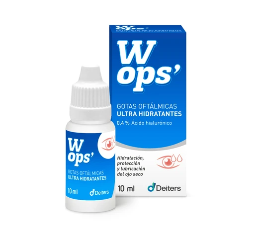 Frasco de WOPS’ GOTAS HIDRATANTES 0,40% con 10 ml