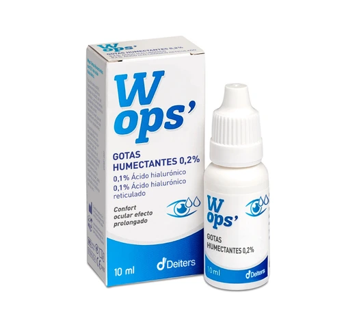 Frasco de WOPS’ GOTAS HUMECTANTES 0,20% con 10 ml